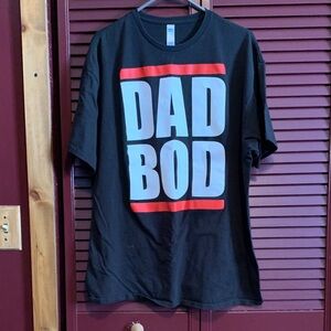Dad Bod Black and Red Graphic Tee